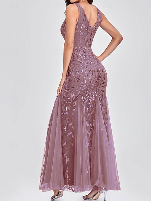 Bride Neck Mother V Floor Dress of Party the Elegant