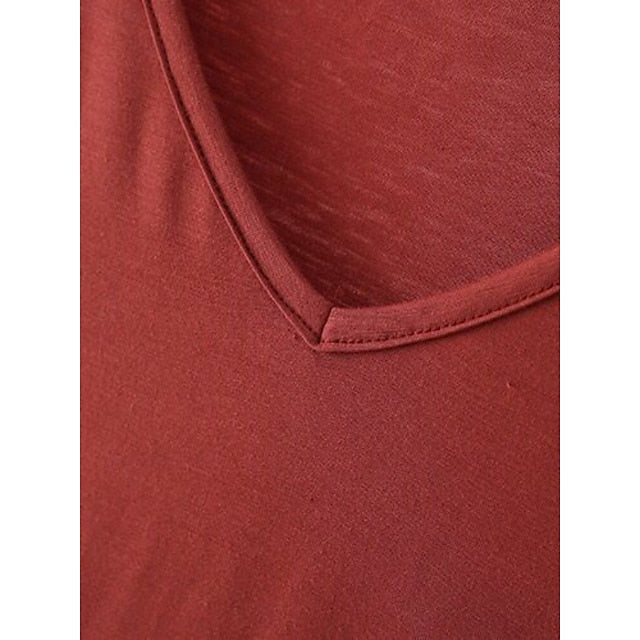 Women's Blouse Solid Color Stylish Casual Short Sleeve V