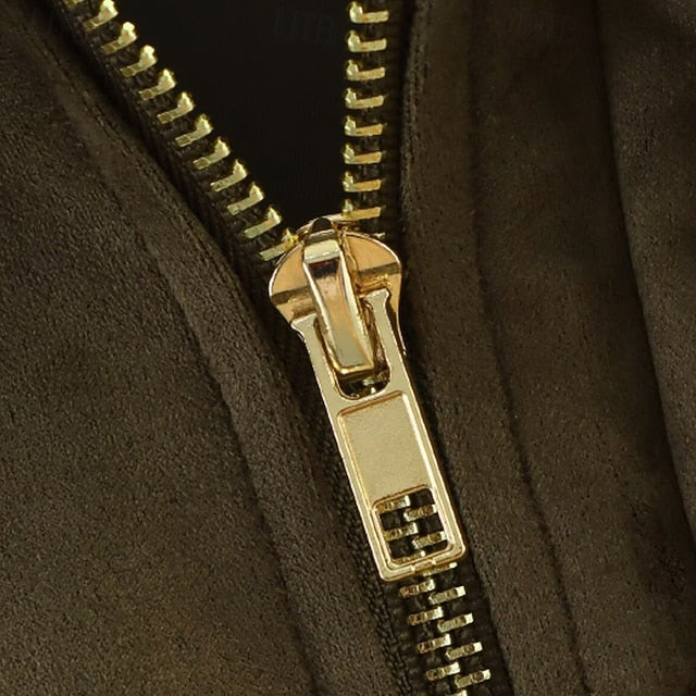 Pocket Women's Jacket Warm Zipper Casual Comfortable