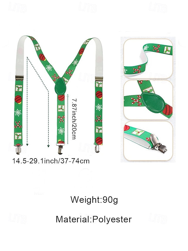 Snowman Men's with Christmas Suspenders