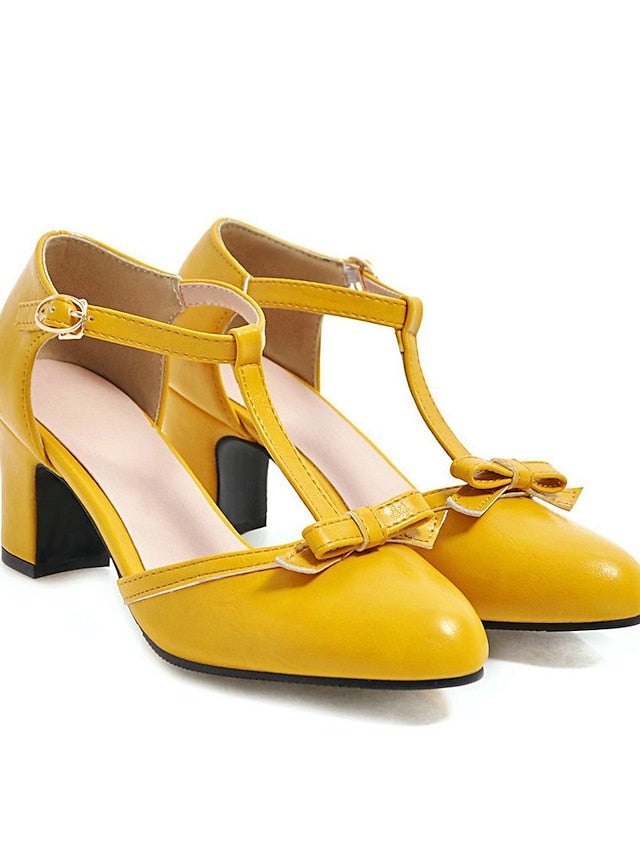 1950s 20s T-strap Vintage Chunky Heels Roaring Shoes Retro heels