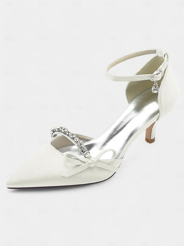 Elegant Kitten Heel – Pointed-Toe Women Shoes Wedding for