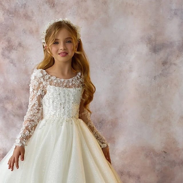 Girl Party Flower Girls' Dress Communion First