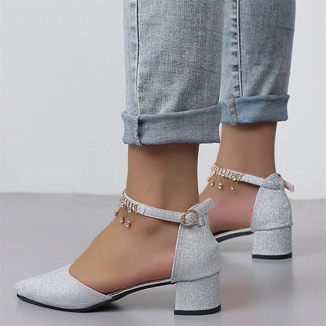 Elegant Shoes Women's Wedding Bridesmaid Pumps Bridal