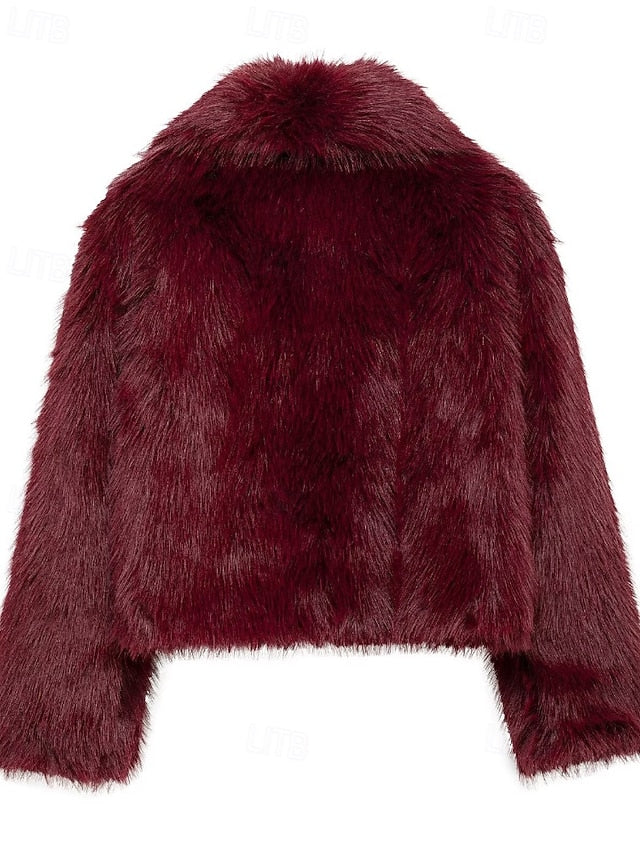 Leathers Fur Faux Warm Coat Furs Women's Comfortable
