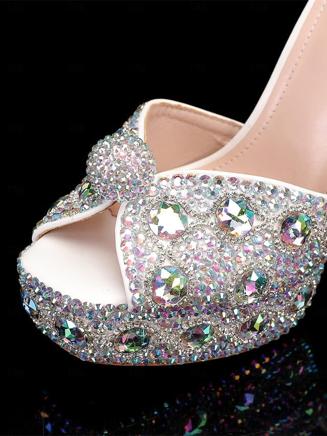Crystal-Embellished Women's with Sandals Platform Glamorous