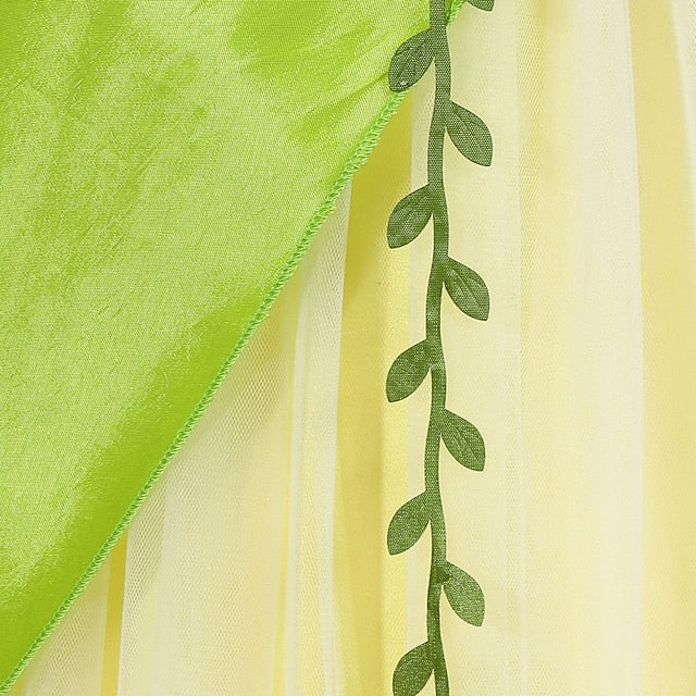 Tiana Bell Princess Theme Tinker Girl Dress Flower Fairytale