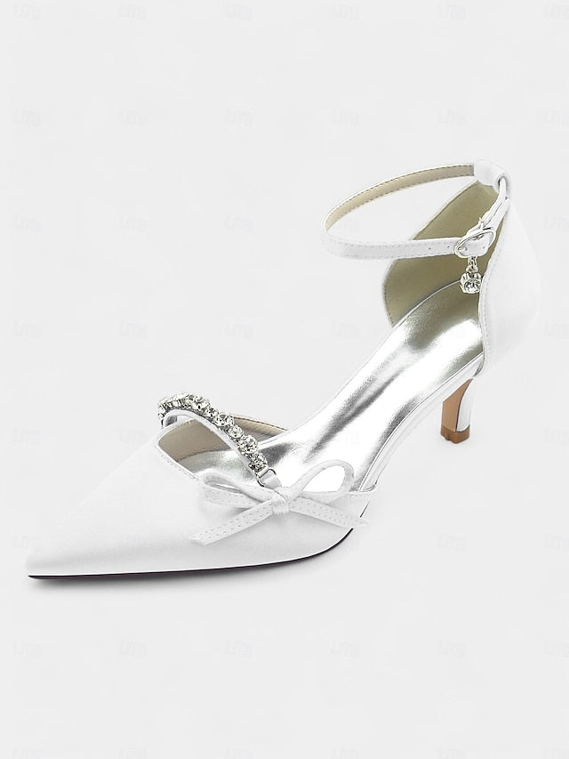 Elegant Kitten Heel – Pointed-Toe Women Shoes Wedding for