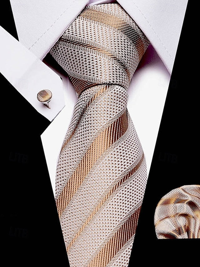 Pocket – Purple and Checkered Set Tie Square Silk Men's