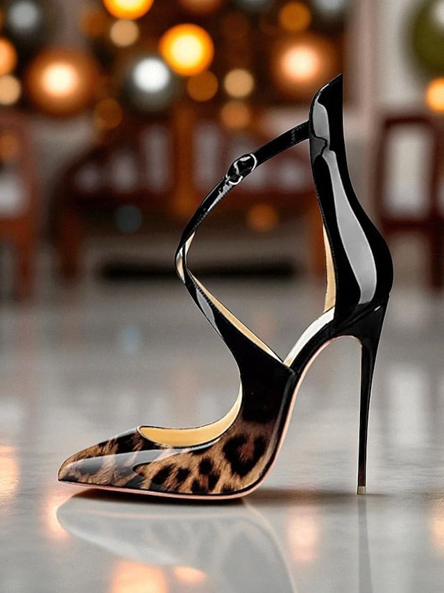 Leather - Purple Women's Heels Strappy Patent Stiletto