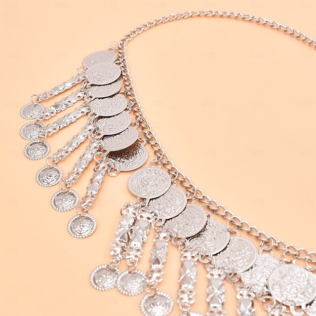 Women's Belt Metal Alloy Silver Yellow Gold Waist Belt