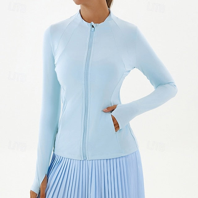 Women's Workout Jacket Yoga Jacket Stretchy Breathable Full