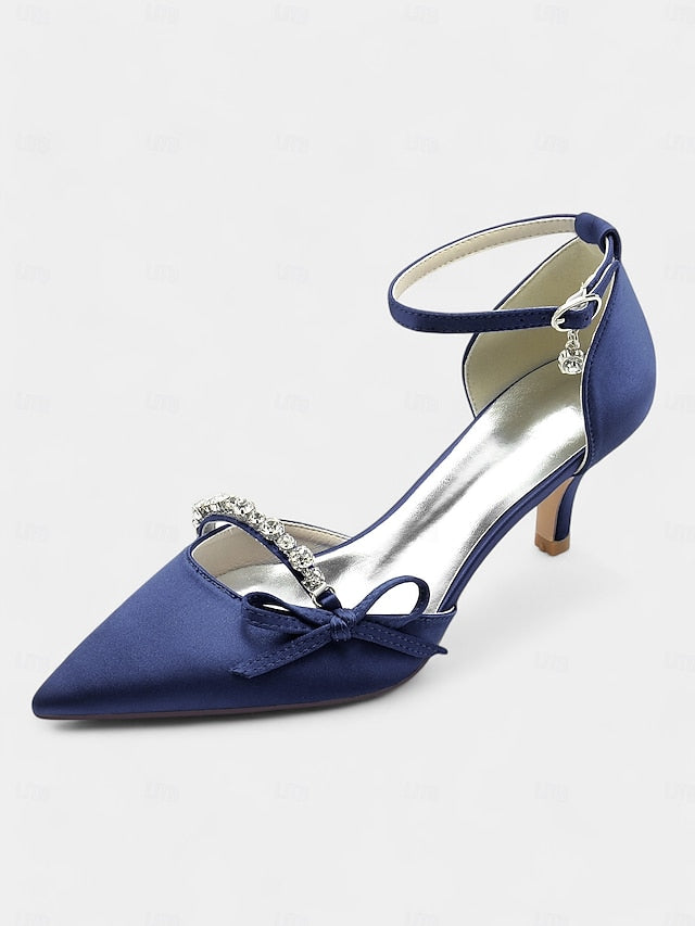 Elegant Kitten Heel – Pointed-Toe Women Shoes Wedding for