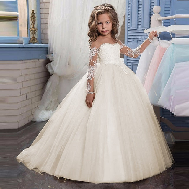 Girl Princess Dress Flower Girls' First Communion