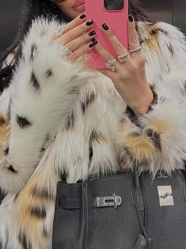 Comfortable Fur Women's Coat Warm Leathers Faux Furs