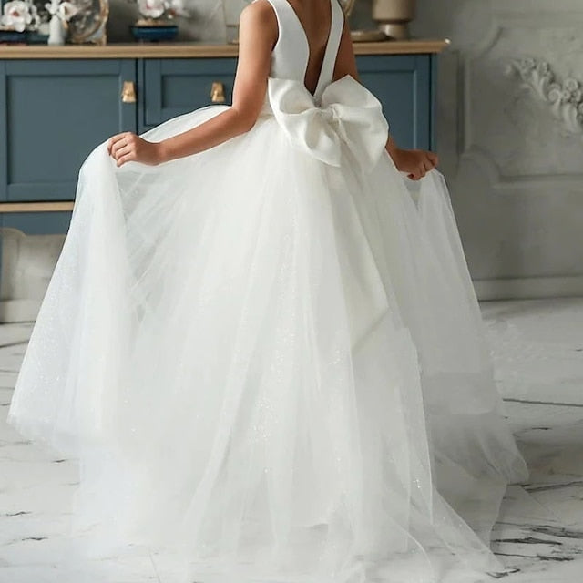 Colored Girls' Solid Sleeveless Dress Kids Performance