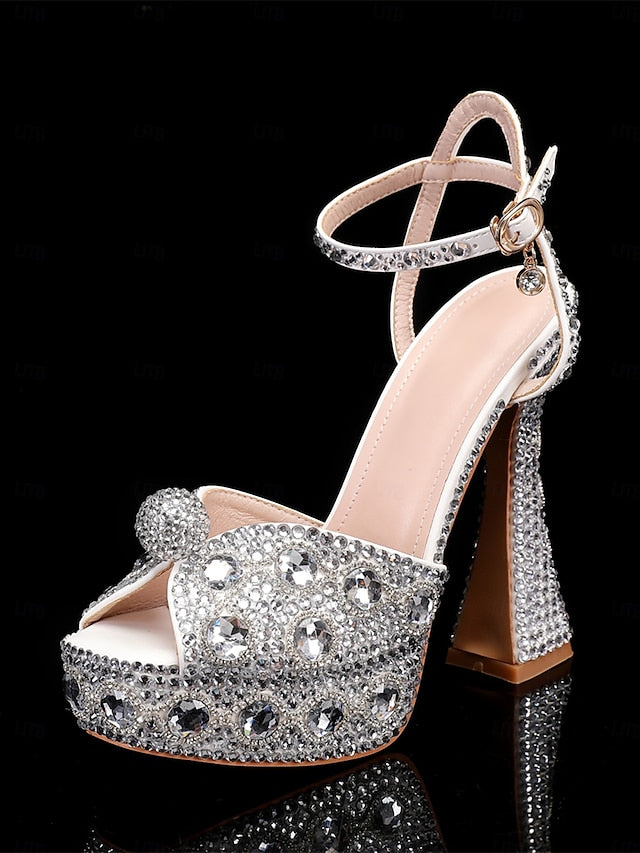 Crystal-Embellished Women's with Sandals Platform Glamorous