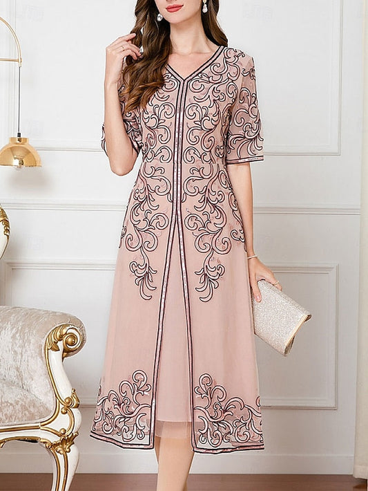 Chinese Mother the Bride Wedding Guest Elegant Dress of