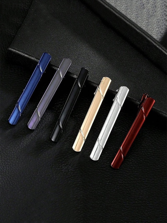 7 Available Metal Men's Tie Classic Clip Colors -