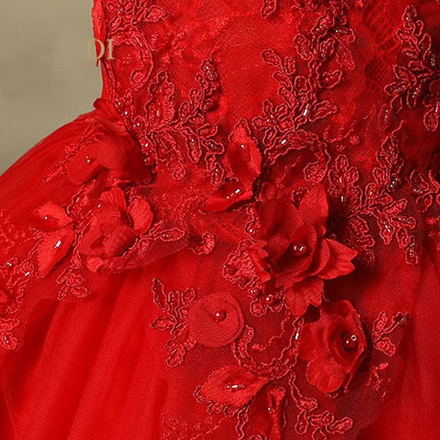 Girl Girls' Flower Princess Dress Party