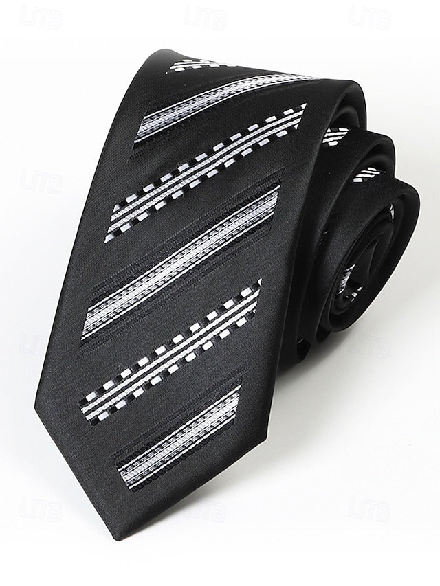 Men's Tie Positioning Narrow Pattern 6cm Stripe -