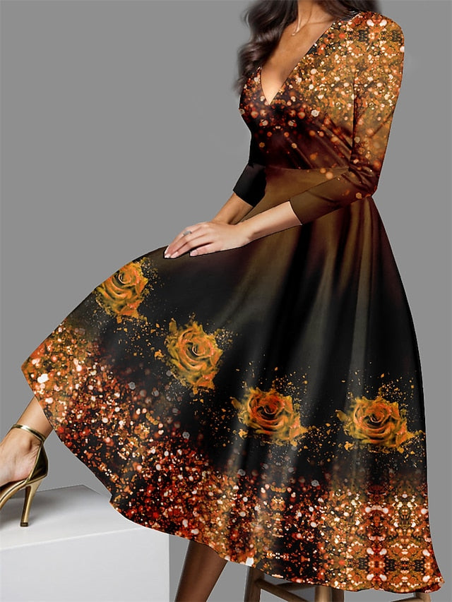 Valentine's Day Women's Midi Dress Casual Dress Winter