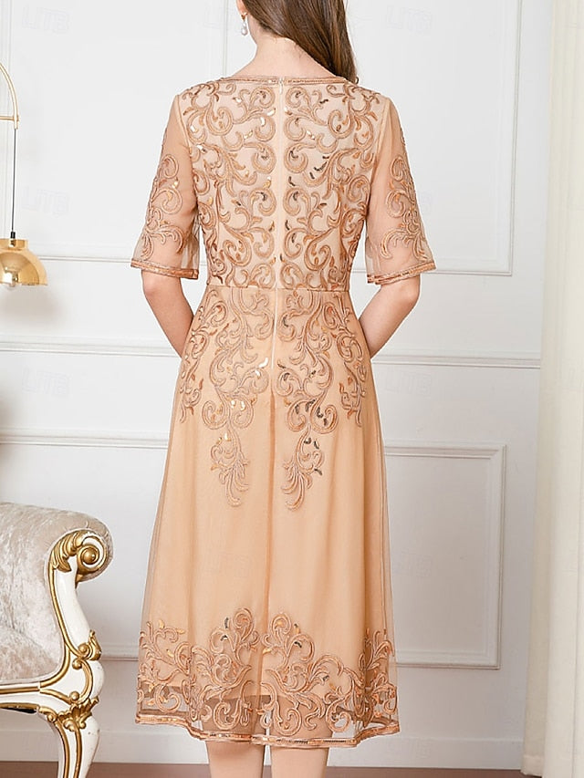 Chinese Mother the Bride Wedding Guest Elegant Dress of