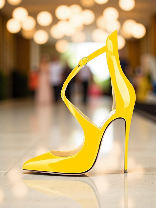 Leather - Purple Women's Heels Strappy Patent Stiletto