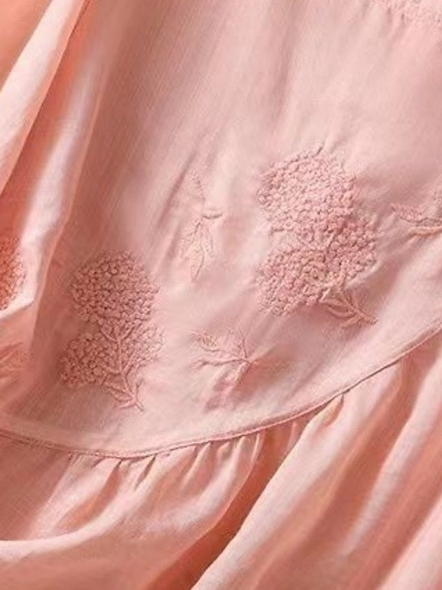 Women's Shirt Cotton Linen Shirts Blouse Solid Color Basic