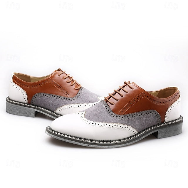 in Gatsby-Inspired Men's Oxford Shoes Spectator Wingtip