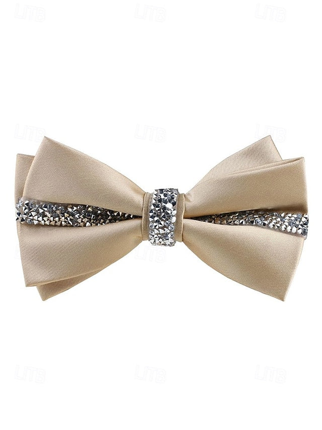 with Satin Bow Embellishment Burgundy Crystal – Elegant Tie