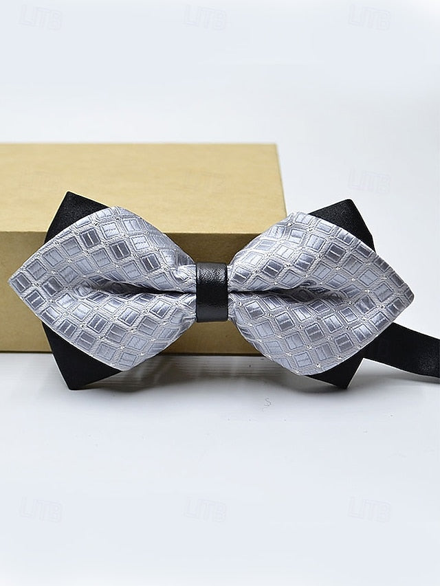 Bow Christmas Pattern Geometric with Men's Tie