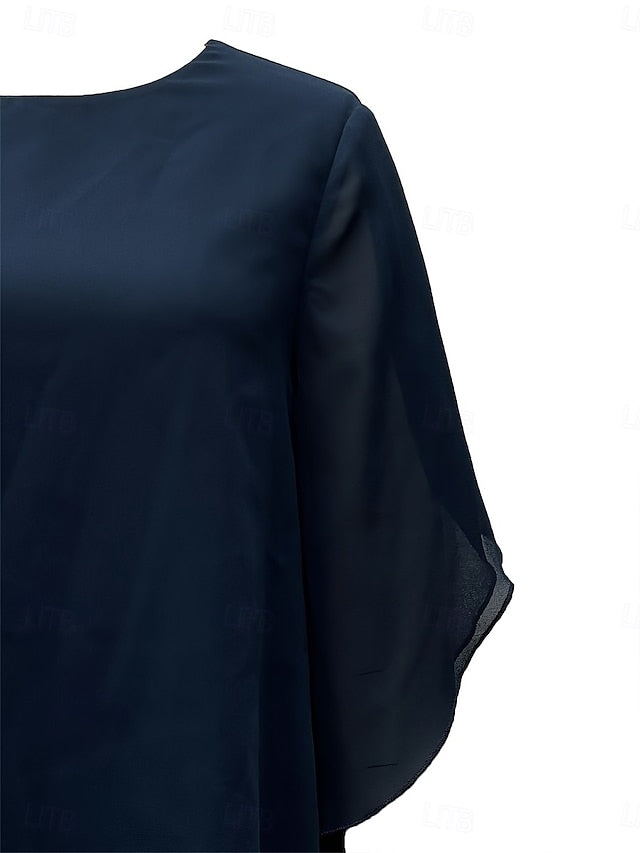 Bride Classic Piece Dress 2 the of Pantsuit Crew Neck Mother