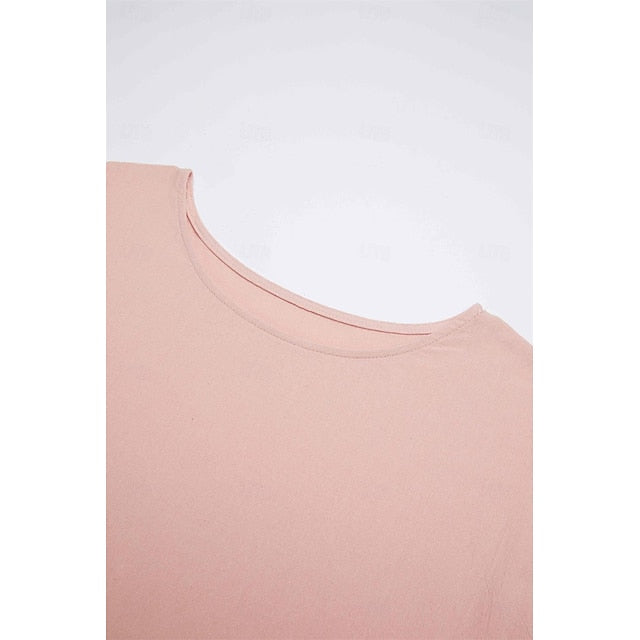 Women's Blue Black White Summer Spring Midi Dress Faux