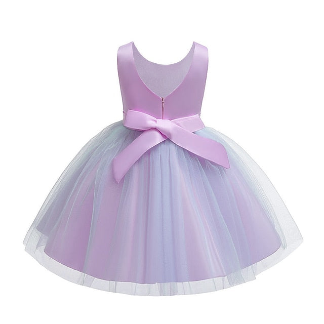 Blushing Blue Floral Purple Dress Girls' Party Lace Kids