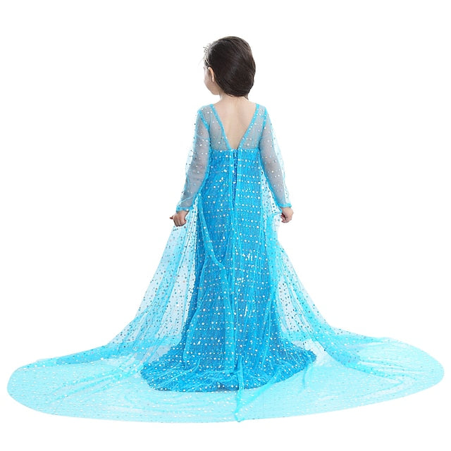Girls' Dress Elsa Movie Girl Princess Flower Frozen