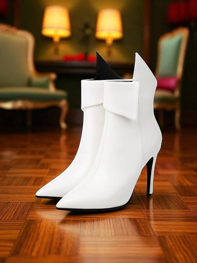 Boots - Metallic Stiletto Ankle Gold Toe Pointed Women's