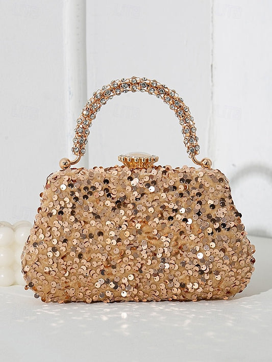 Women's – Vintage Evening Bag Embellished Clutch Sequin