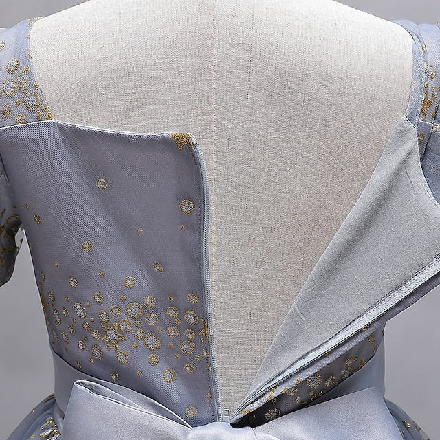 Short Polka Kids Star Girls' Party Dot Dress Flower