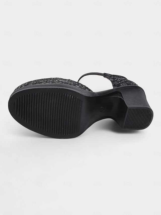 Chunky Women's Comfortable Shoes Jane Heel Low - Mary Lace