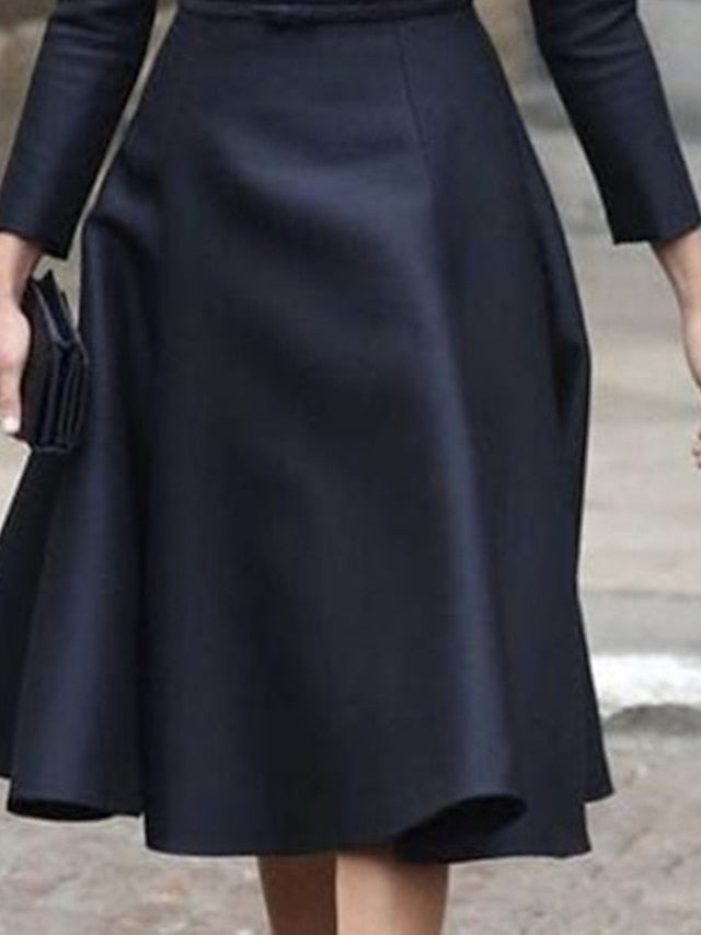 Mother of the Simple Jewel Dress A-Line Bride Tea Neck Elegant