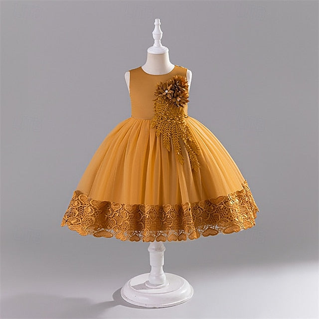 Girls' Princess Flower Dress Girl Kid's