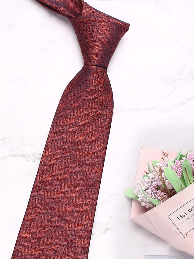 Herringbone Christmas – Tie Stylish Men's Polyester