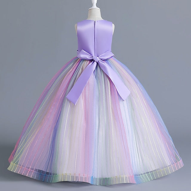 Girls' Floral Sleeveless Kids Party Dress Girl Flower