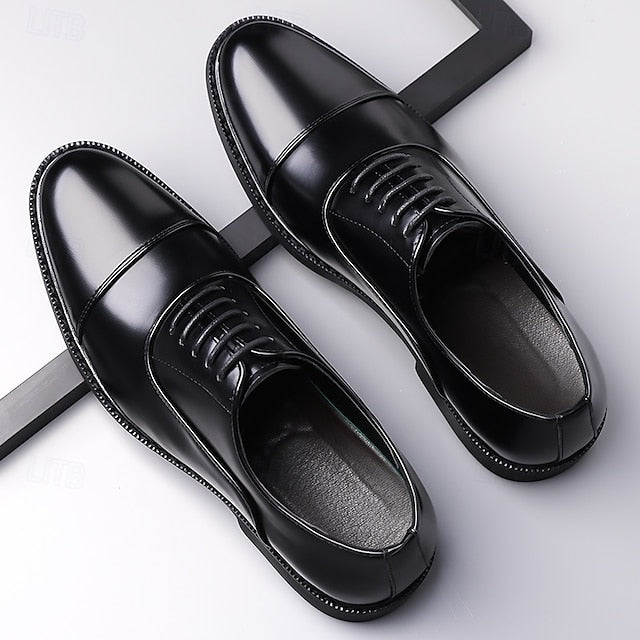 Oxford Shoes Cap-Toe Men's Design Brown – Classic