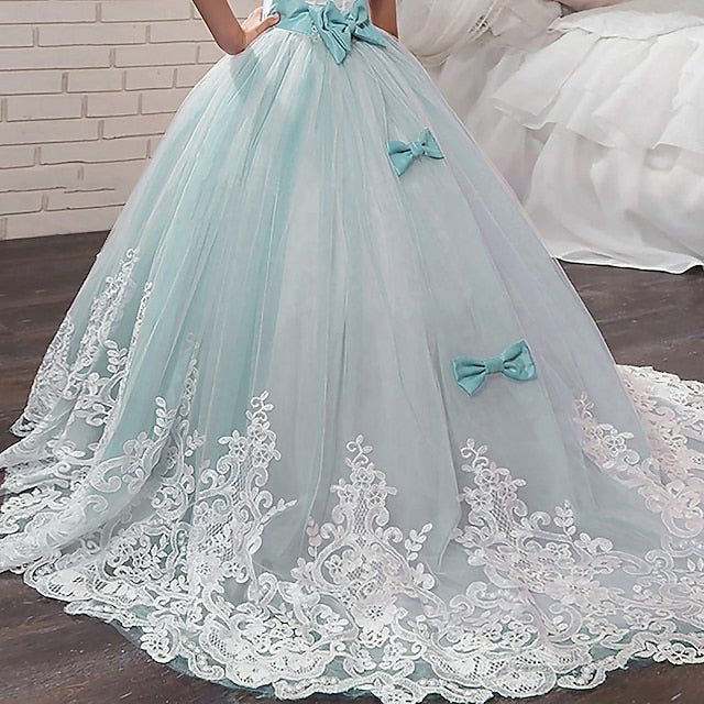 Kids Flower Girl Sleeveless Wedding Girls' Dress