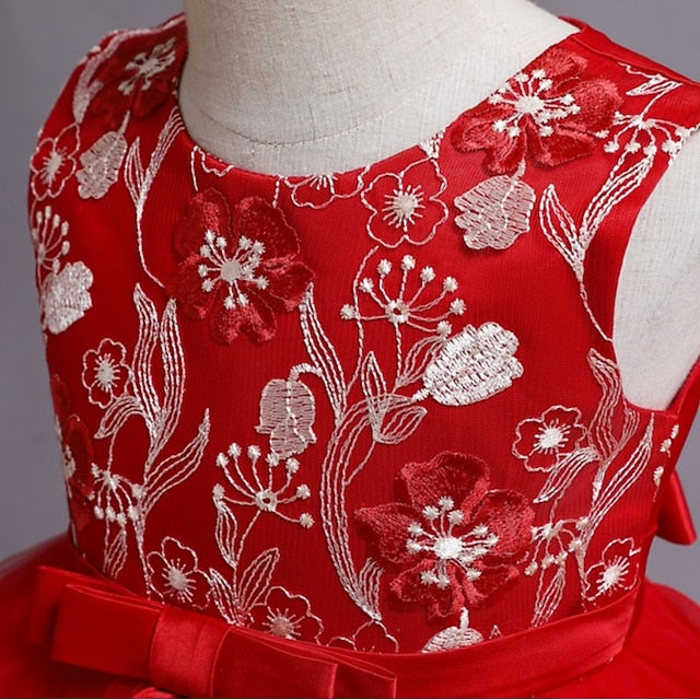 Sleeveless Girls' Sequin Girl Flower Kids Dress