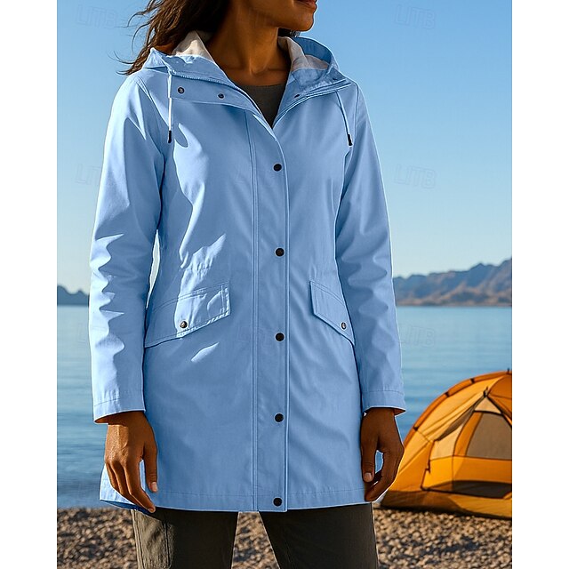Women's Rain Coat Outdoor Waterproof Windproof Hiking