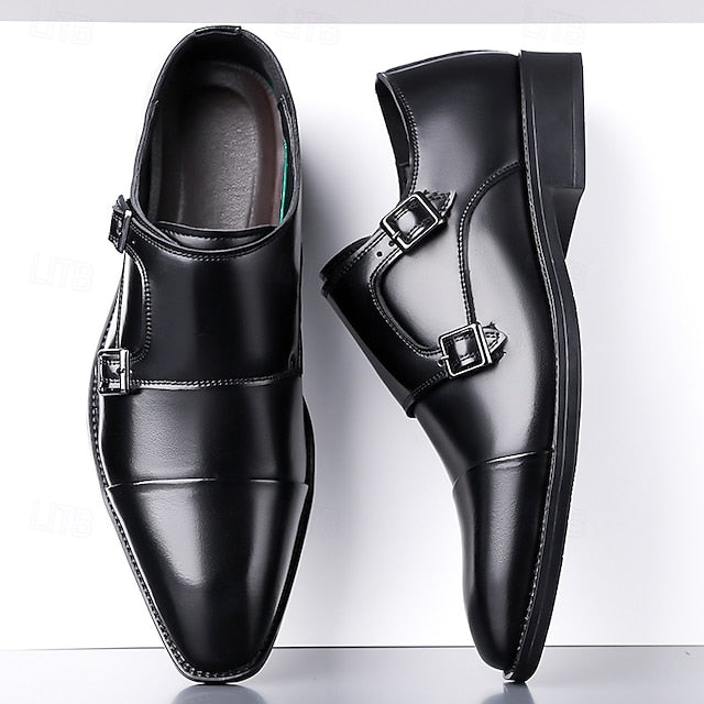 Double Monk Leather – Elegant Strap Men's Shoes
