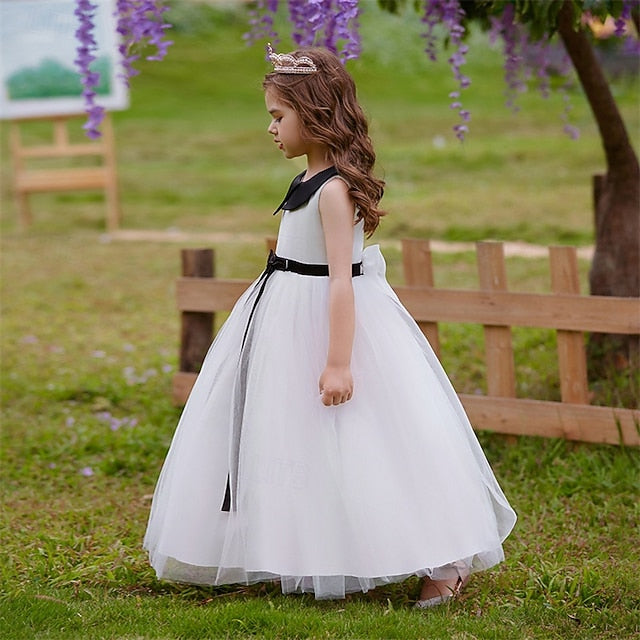 Color Party Sleeveless Block Girls' Dress Kids Performance